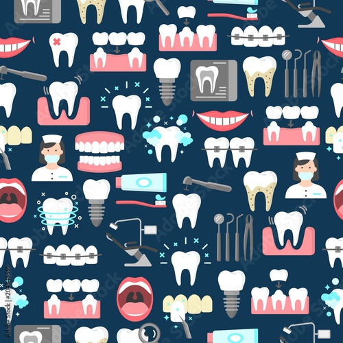 Dental seamless pattern