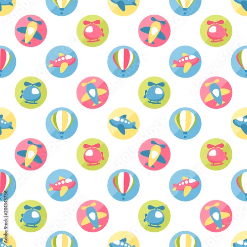 Tapety Wzór z ikonami transportu lotniczego