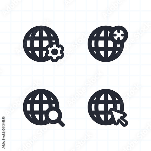 Global Web Traffic - Cutout Icons . A set of professional, pixel-perfect icons.