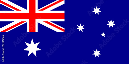 Flag of Australia. Vector illustration.