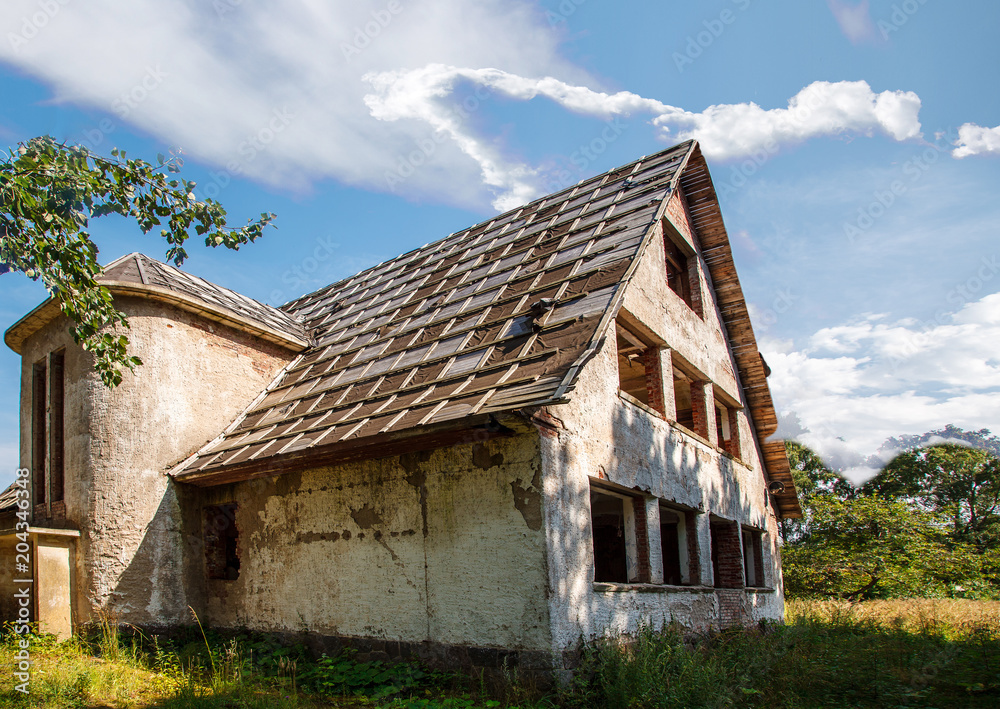 old abandoned village house