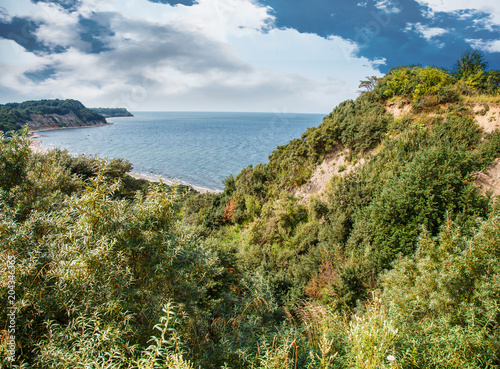 seascape with steep banks