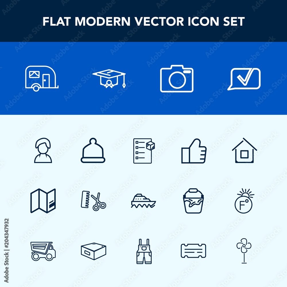 Modern, simple vector icon set with search, professional, vehicle, communication, female, internet, van, travel, equipment, delivery, box, hair, cap, transport, photo, human, lens, sea, world icons Modern, simple vector icon set with search, professional, vehicle, communication, female, internet, van, travel, equipment, delivery, box, hair, cap, transport, photo, human, lens, sea, world icons