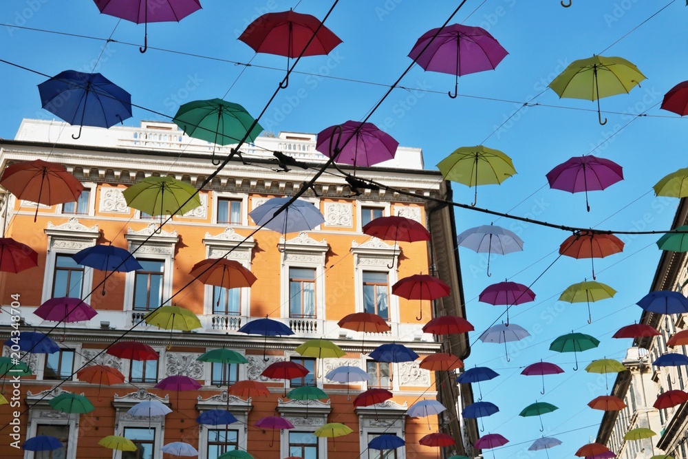 Ombrelli colorati Genova Stock Photo | Adobe Stock