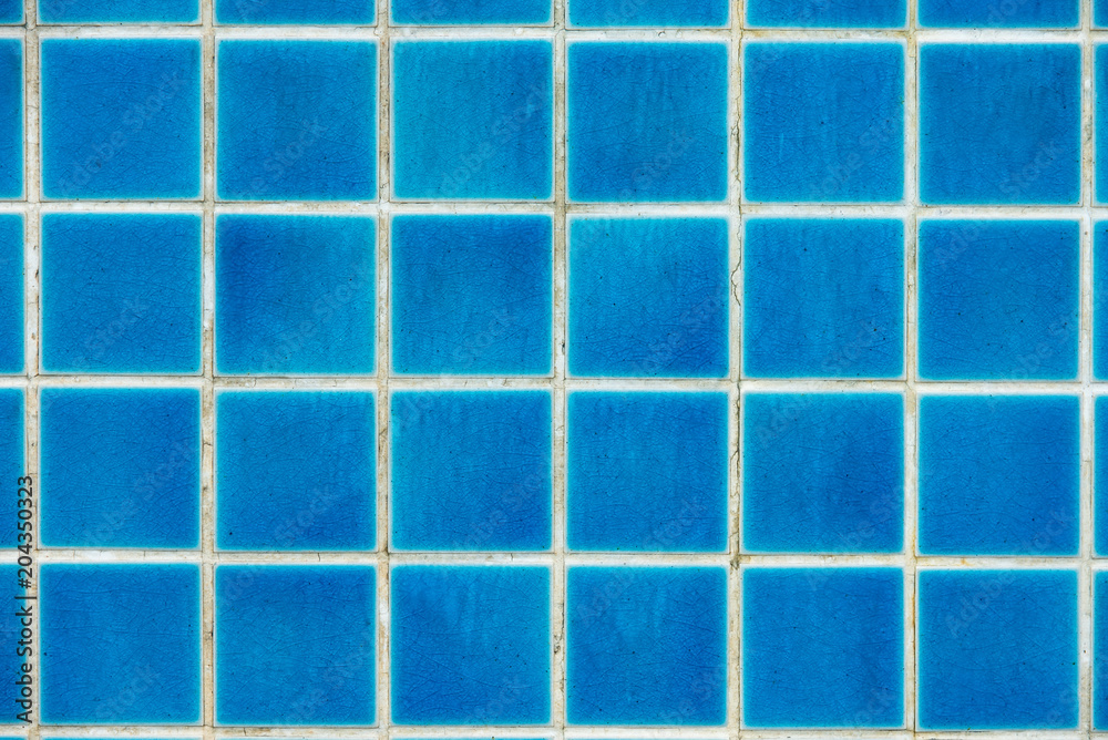 Blue tiles on the bottom of the pool. Blue tiles on the bottom of the pool.
