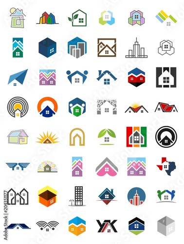 home logo. roof icon. building symbol. vector eps 08.