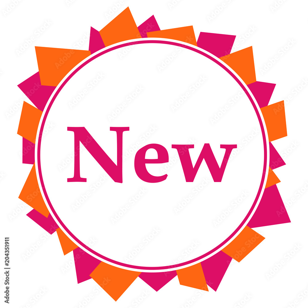 New Pink Orange Random Shapes Circle New Pink Orange Random Shapes Circle