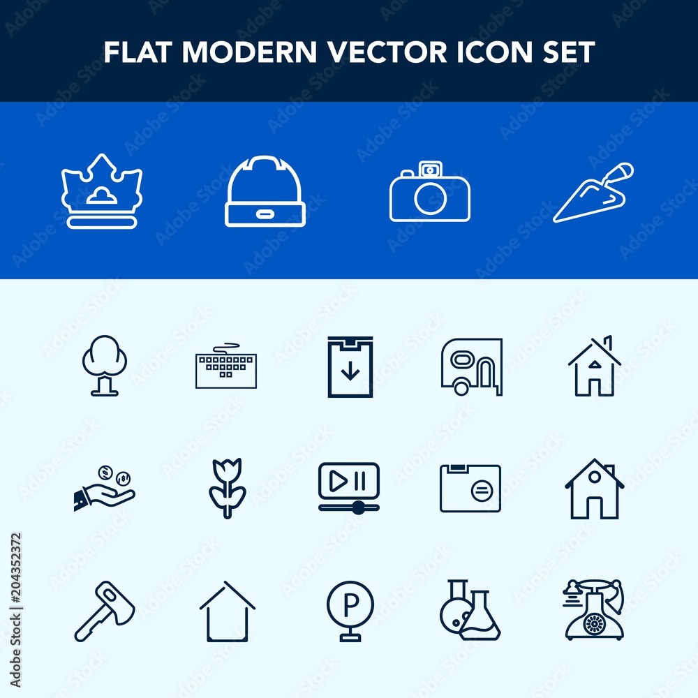 Modern, simple vector icon set with web, environment, construction, forest, spring, photography, king, house, coin, equipment, button, queen, van, royal, work, laptop, car, finance, keyboard icons Modern, simple vector icon set with web, environment, construction, forest, spring, photography, king, house, coin, equipment, button, queen, van, royal, work, laptop, car, finance, keyboard icons