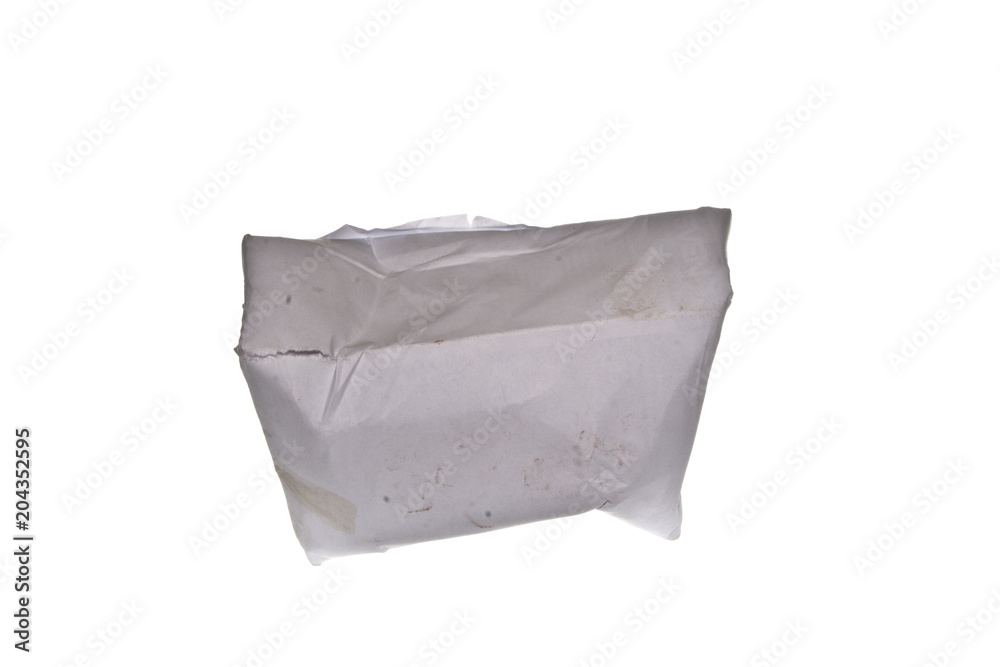 crumpled paper isolated on white background