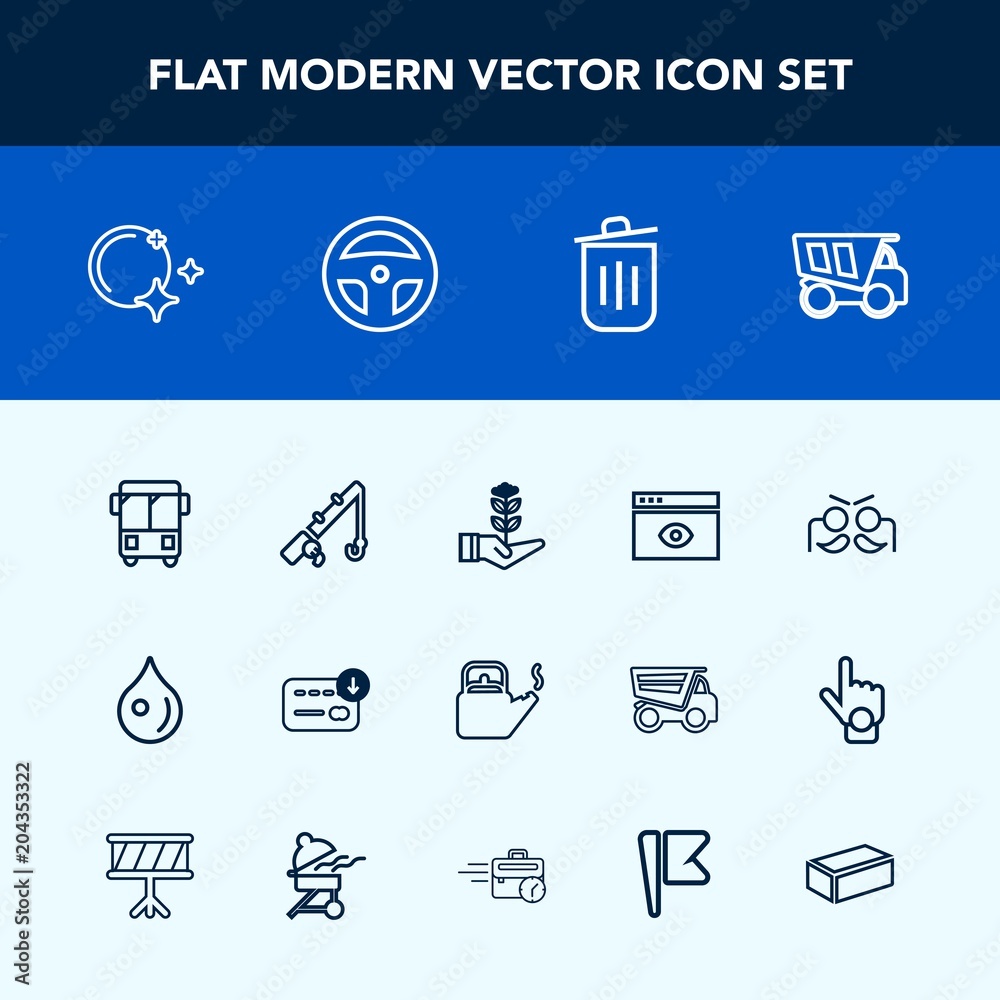 Modern, simple vector icon set with kitchen, money, star, dump, bus, holiday, rain, water, garbage, life, truck, fish, computer, abstract, liquid, festival, internet, speed, fishing, vehicle icons Modern, simple vector icon set with kitchen, money, star, dump, bus, holiday, rain, water, garbage, life, truck, fish, computer, abstract, liquid, festival, internet, speed, fishing, vehicle icons