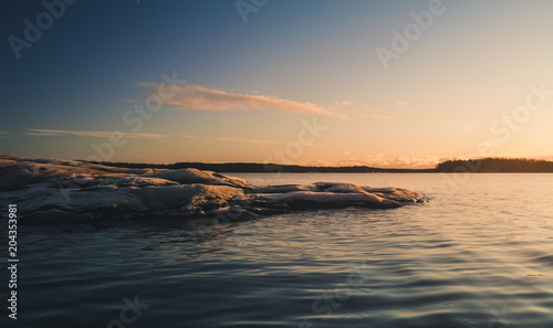 Lake at winter time