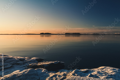 Lake at sunset