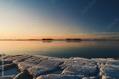 Lake at sunset