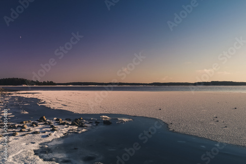 Lake at winter time