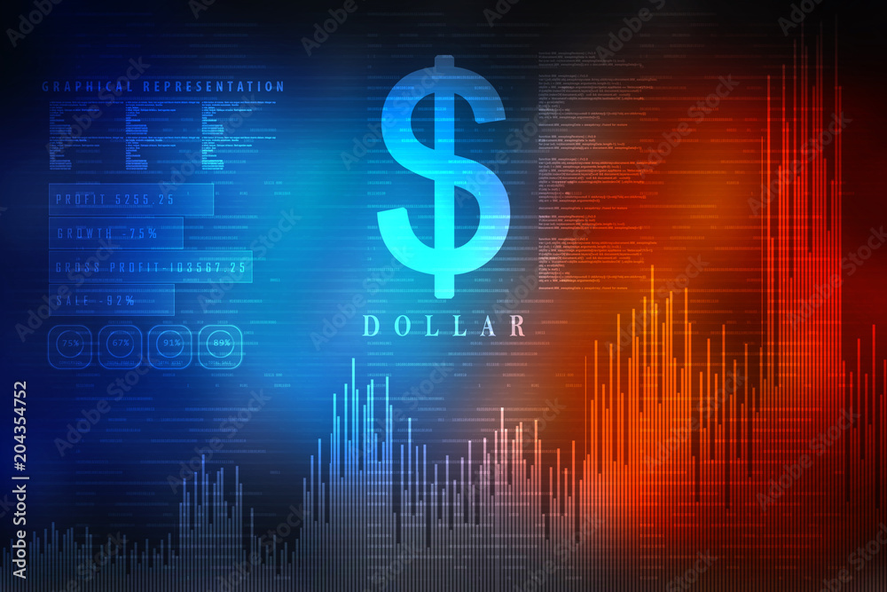 2d rendering Stock market online business concept. business Graph 2d rendering Stock market online business concept. business Graph