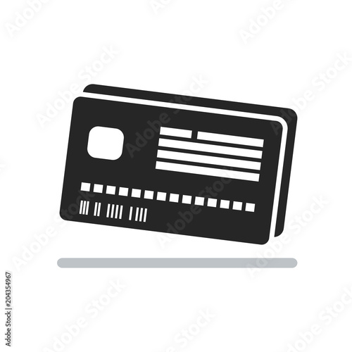 Credit Card icon isolated on white background