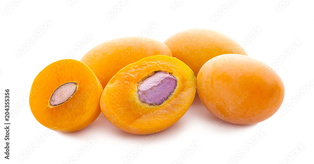 sweet Marian plum thai fruit isolated on white background (Mayongchid Maprang Marian Plum and Plum Mango,Thailand) sweet Marian plum thai fruit isolated on white background (Mayongchid Maprang Marian Plum and Plum Mango,Thailand)