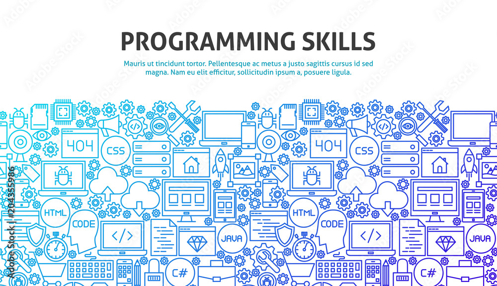 Programming Skills Concept