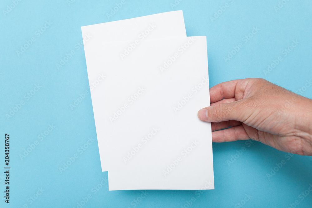 Paper flyer A5 mockup, invitation template. Paper flyer A5 mockup, invitation template.