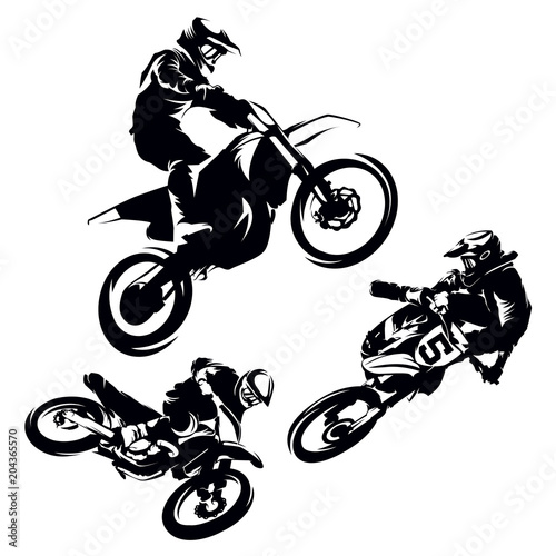 Motocross Extreme Silhouette Set