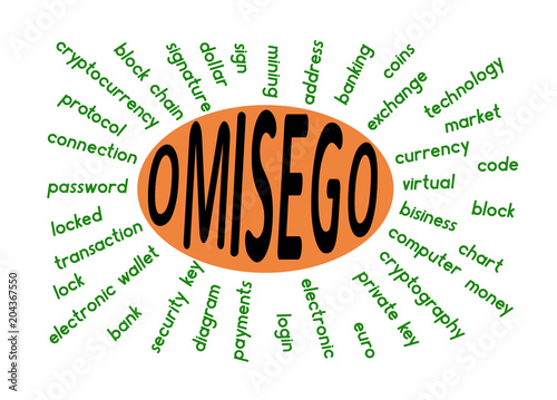 a word cloud associated with omisego