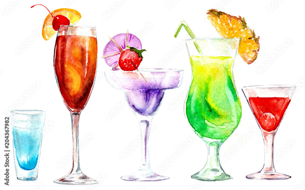 watercolor drawing cocktails watercolor drawing cocktails