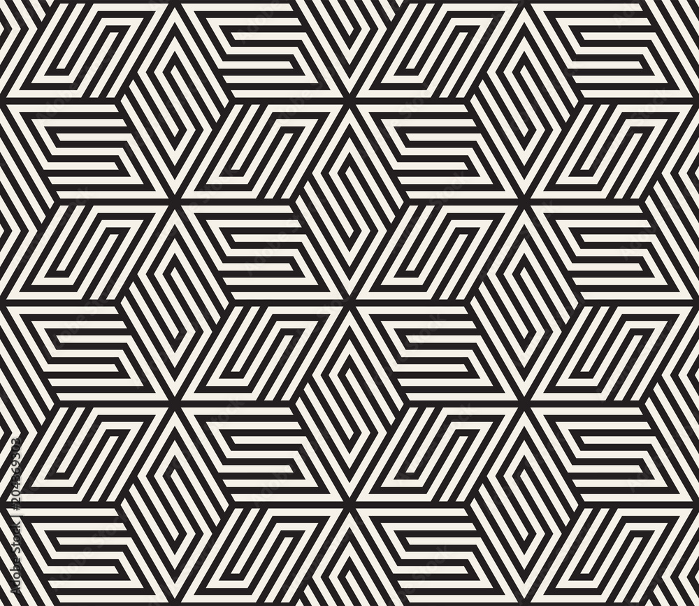 Vector seamless pattern. Modern stylish abstract texture. Repeating geometric tiles