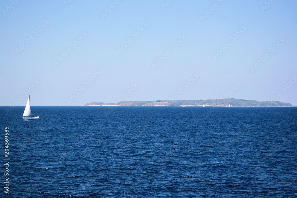 blue sea seen from the island Losinj, Croatia blue sea seen from the island Losinj, Croatia