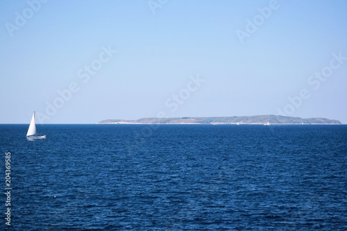 blue sea seen from the island Losinj, Croatia