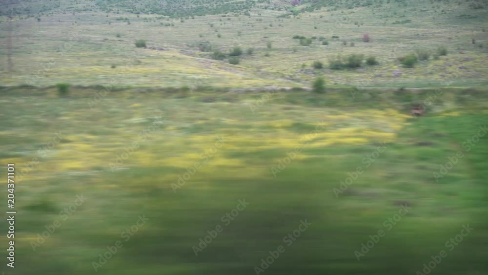 Window View from Train, Car or Bus Window View from Train, Car or Bus