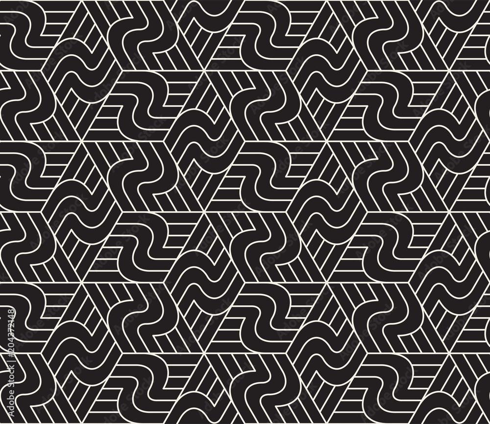 Vector seamless pattern. Modern stylish abstract texture. Repeating geometric tiles