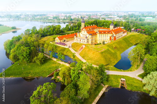 Foto Medieval castle in Nesvizh, Minsk Region, Belarus.