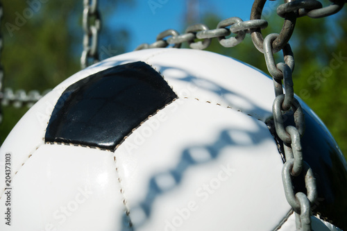 Ball klassisch im Tor, es ist Frühling am Boltzplatz photo