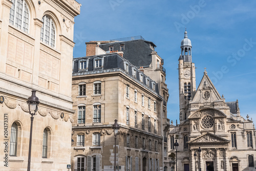 Paris, the Quartier latin, the Saint-Etienne-du-Mont church in background 
