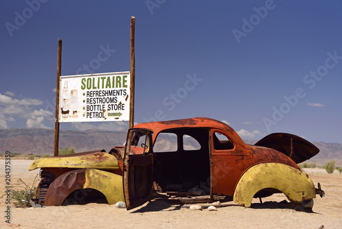 Foto solitaire tankstelle, namibia