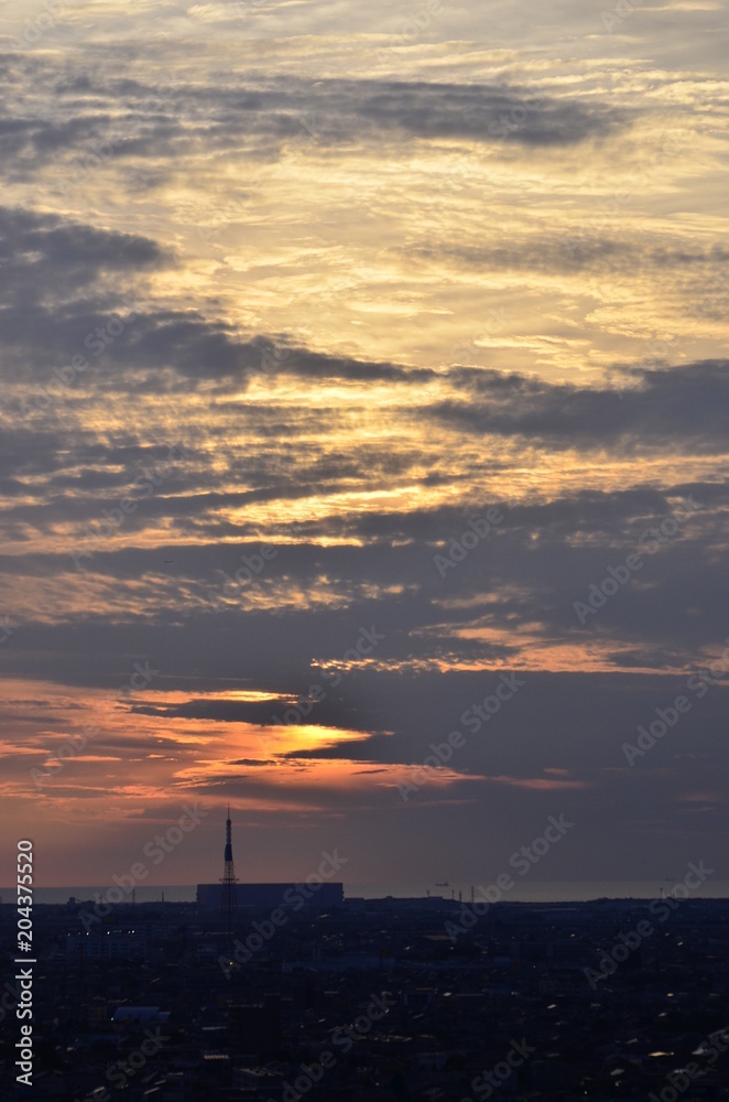 夕焼けの空