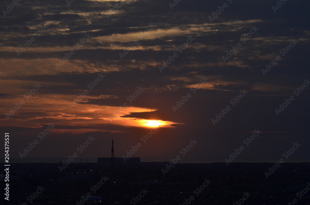 夕焼けの空