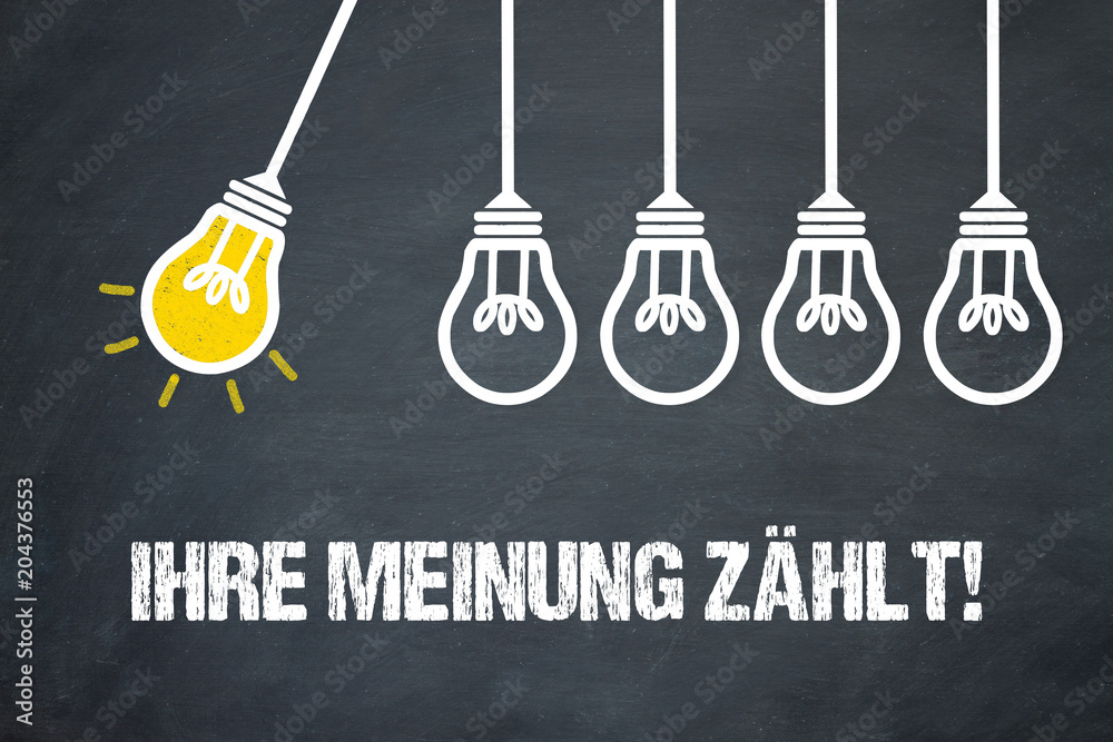 Fototapeta premium Ihre Meinung zählt! / Lampen / Konzept
