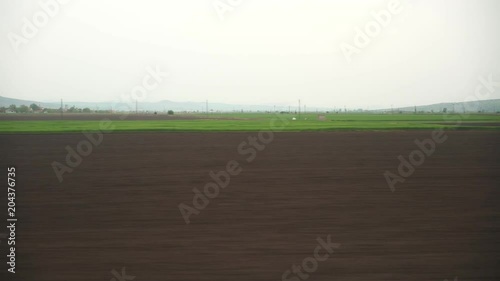 Window View from Train, Car or Bus photo