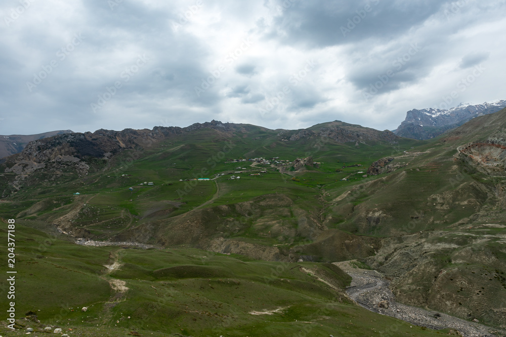 Cek village in the highlands, Azerbaijan
