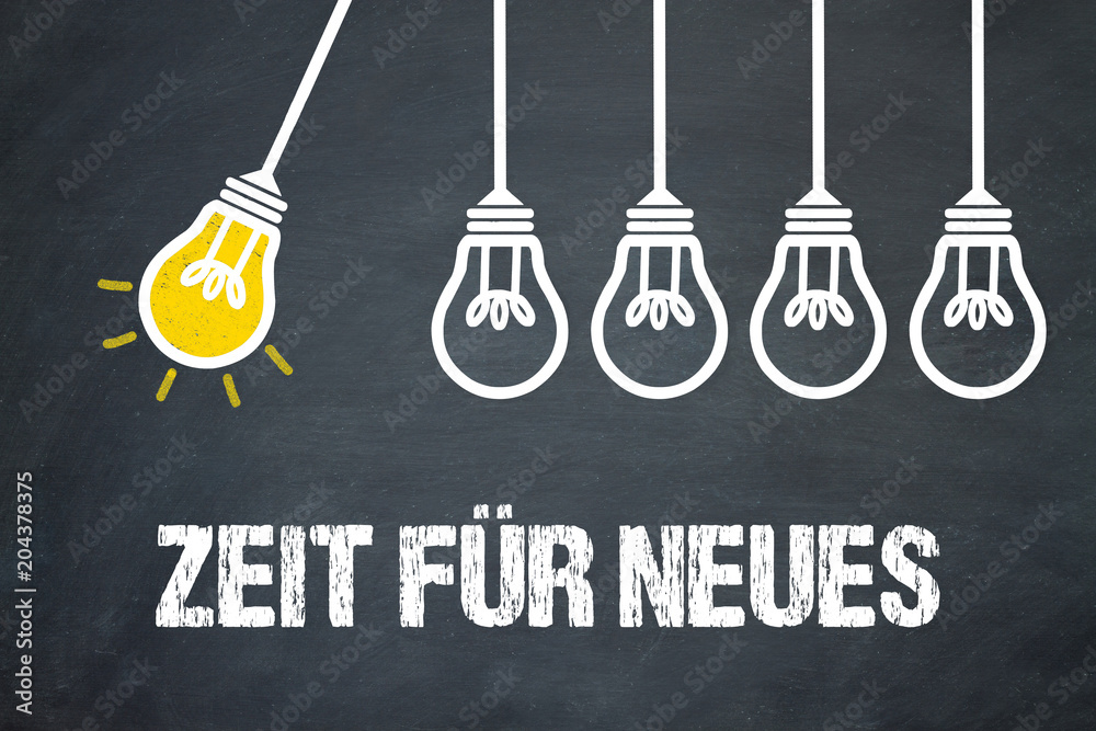 Fototapeta premium Zeit für Neues / Lampen / Konzept