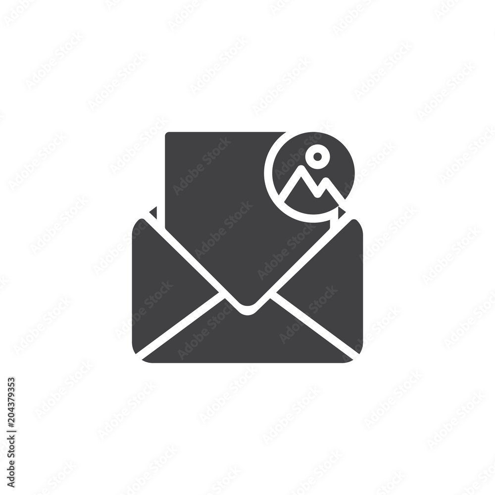 Receive message vector icon. filled flat sign for mobile concept and web design. Open envelope with picture message simple solid icon. MMS symbol, logo illustration. Pixel perfect vector graphics Receive message vector icon. filled flat sign for mobile concept and web design. Open envelope with picture message simple solid icon. MMS symbol, logo illustration. Pixel perfect vector graphics