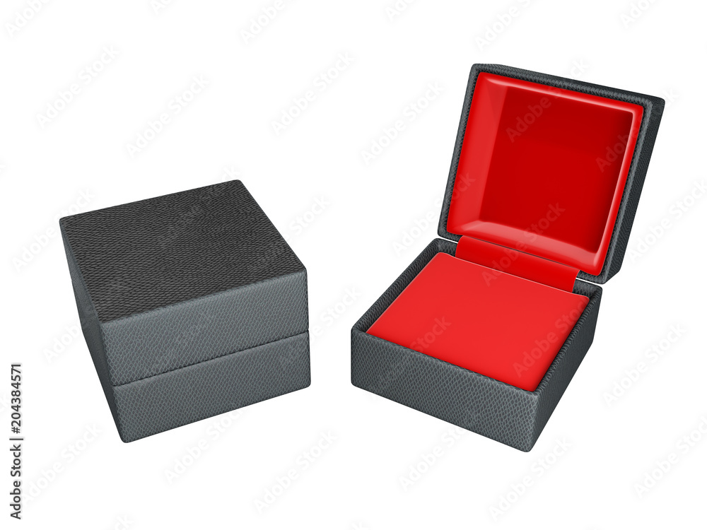 Gift box with red material inside on white background 3d illustration without shadow Gift box with red material inside on white background 3d illustration without shadow