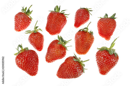 Erdbeeren freigestellt