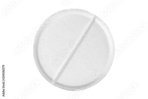 white tablet isolated on white background