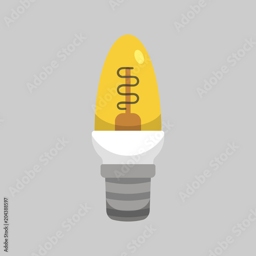 Light bulb in cartoon style. Idea illustration.