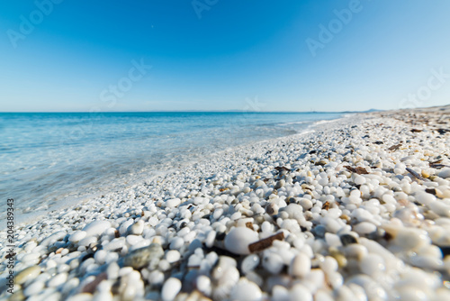white pebbles in Le Saline