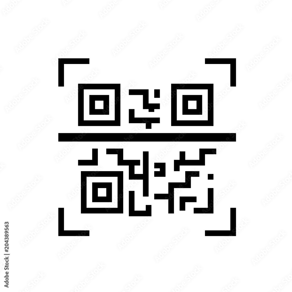 QR code - line design single isolated icon QR code - line design single isolated icon