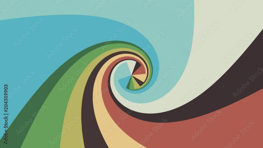 Spiral shape rainbow colors seamless loop rotation animation background new quality universal motion dynamic animated colorful joyful cool nice video footage