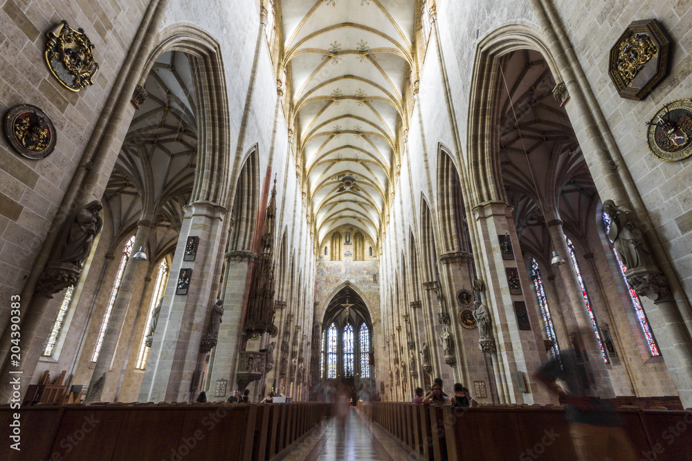 Fototapeta premium Ulm, Germany. Interior view of the Ulm Minster (Ulmer Munster)